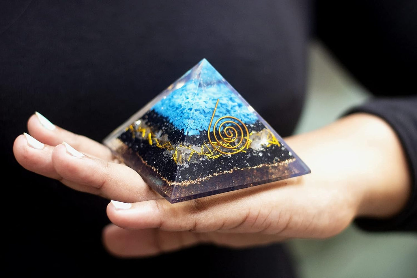 Black Tourmaline Orgone Pyramid Protection Meditation Reiki