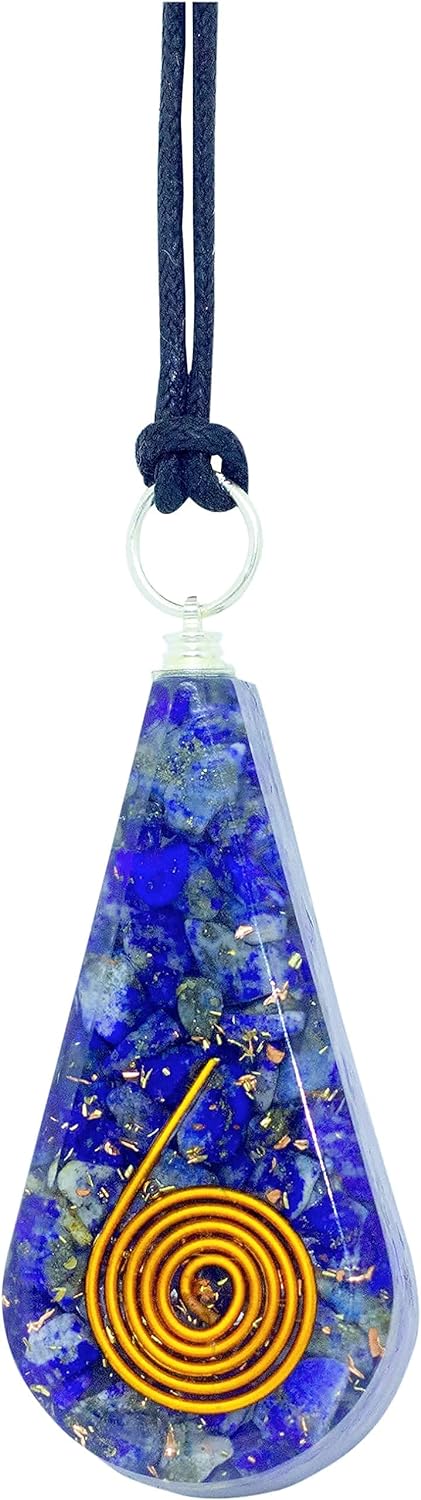 Lapis Lazuli Orgone Pyramid Crystal Orgonite Pendant