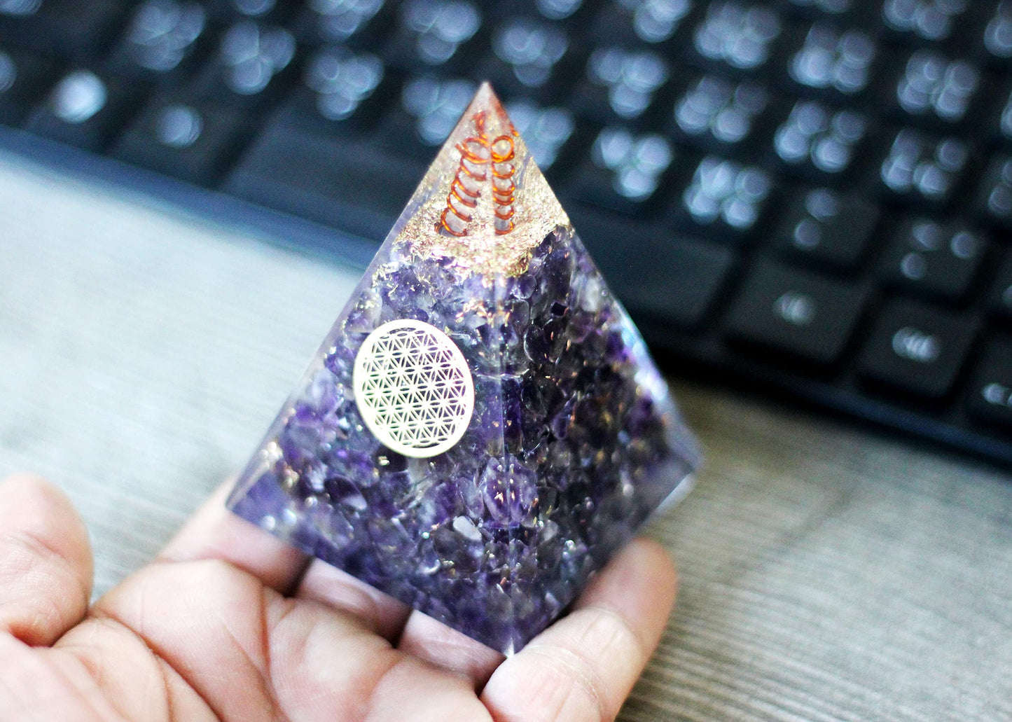 Orgone Pyramid Nubian Amethyst Positive Energy Generator