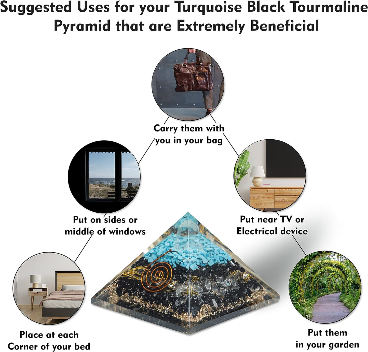 Black Tourmaline Orgone Pyramid Protection Meditation Reiki