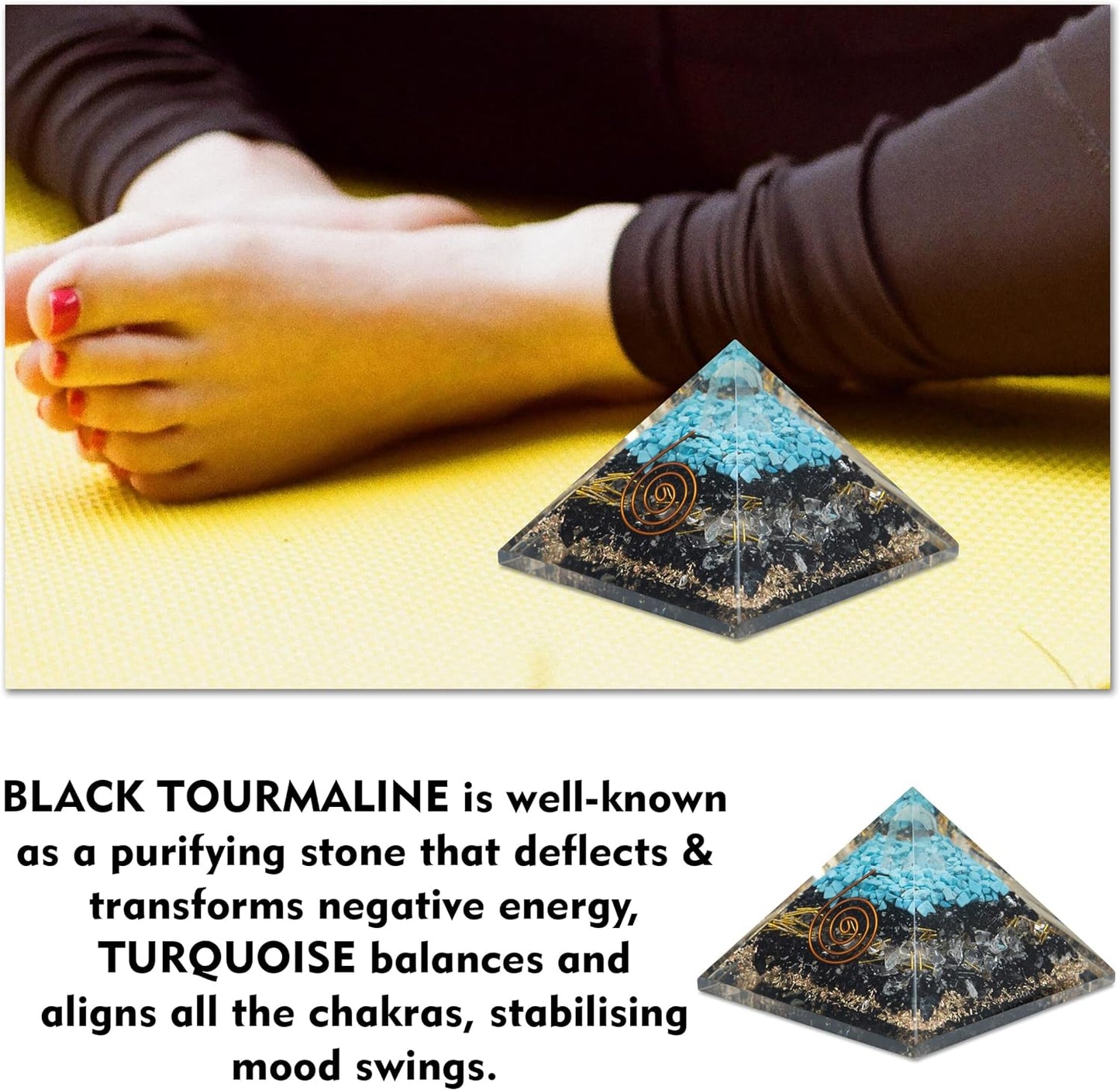 Black Tourmaline Orgone Pyramid Protection Meditation Reiki