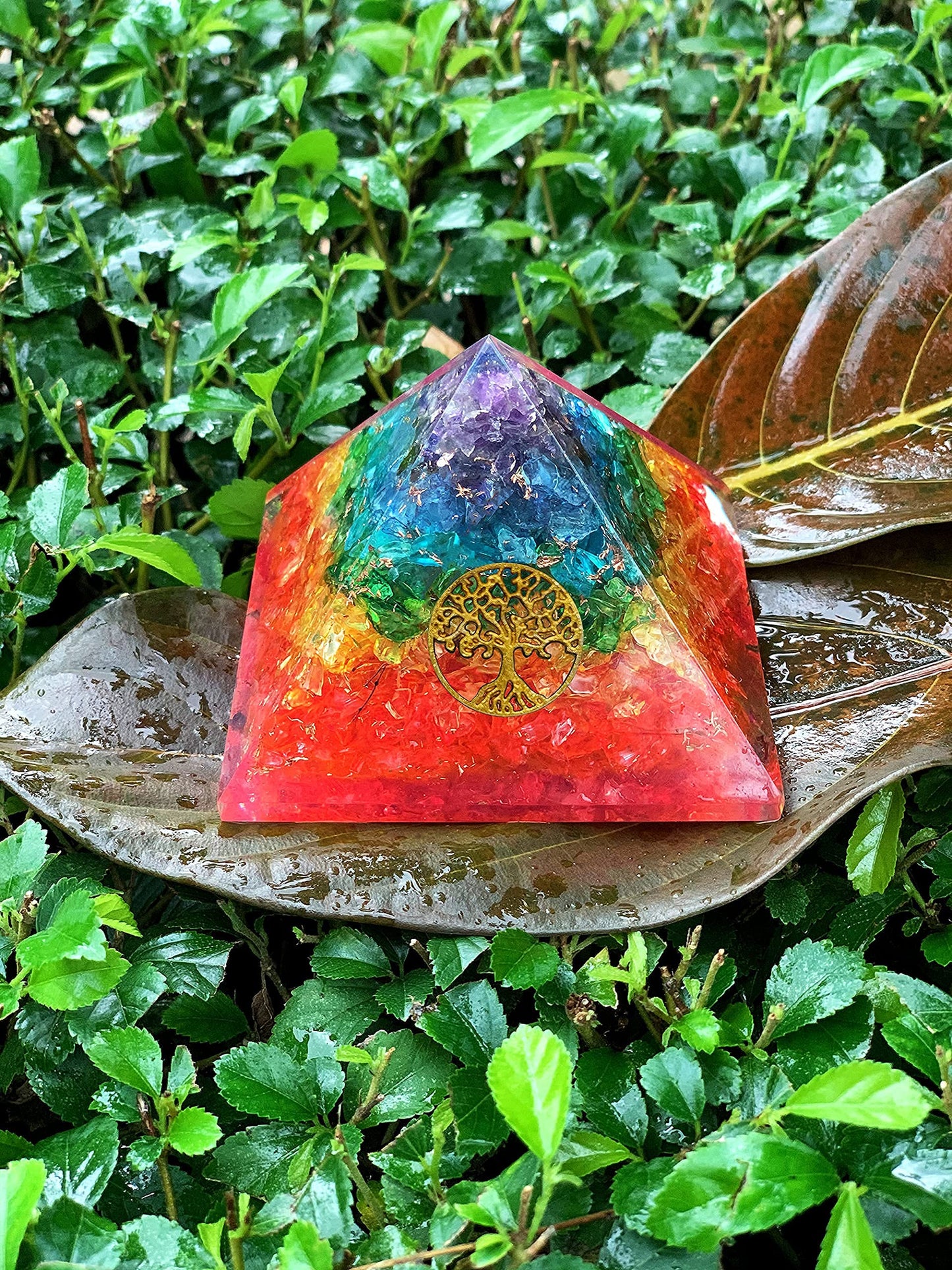 7Chakra Orgone Pyramid Crystal for Protection